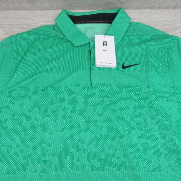Nike Dri-FIT ADV Tiger Woods Golf Polo Shirt Mens Size Large Green NEW - Picture 3 of 14